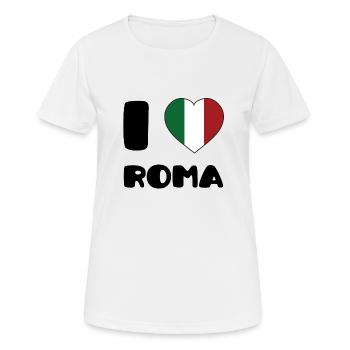 I Love Roma - Frauen T-Shirt atmungsaktiv - Weiß - Vorne - AI Model Female 172 dark (172cm)