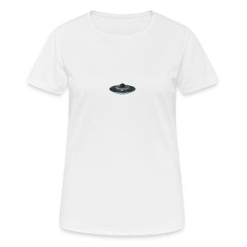 ufo - Frauen T-Shirt atmungsaktiv - Weiß - Vorne - AI Model Female 172 dark (172cm)
