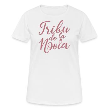 Tribu de la Novia Bride's Tribe Bridesmaid Wedding - Women's Breathable T-Shirt - white - Front - AI Model Female 172 dark (172cm)