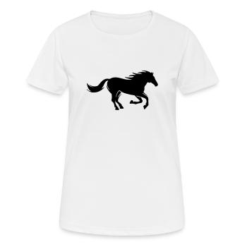 pferde - Frauen T-Shirt atmungsaktiv - Weiß - Vorne - AI Model Female 172 dark (172cm)
