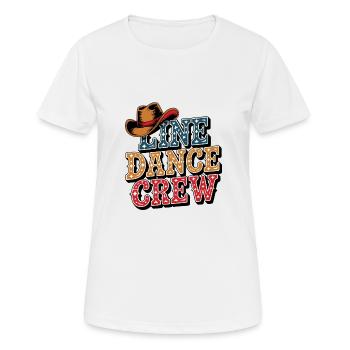 Équipe de danse en ligne Équipe de danse en ligne - T-shirt respirant Femme - blanc - Devant - AI Model Female 172 dark (172cm)