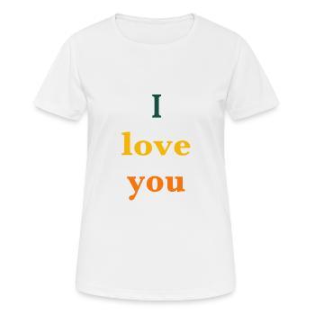 Je t'aime - T-shirt respirant Femme - blanc - Devant - AI Model Female 172 dark (172cm)