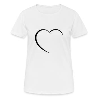Herz // Liebe // Valentinstag // Geburtstag - Frauen T-Shirt atmungsaktiv - Weiß - Vorne - AI Model Female 172 dark (172cm)