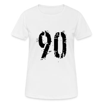 Number 90 - Women's Breathable T-Shirt - white - Front - AI Model Female 172 dark (172cm)