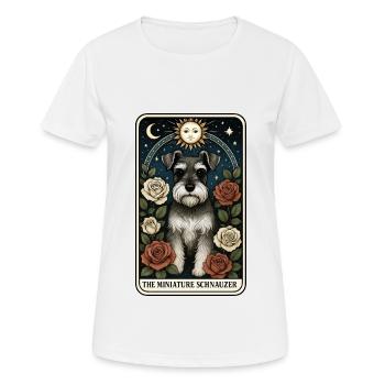 Zwergschnauzer - Frauen T-Shirt atmungsaktiv - Weiß - Vorne - AI Model Female 172 dark (172cm)