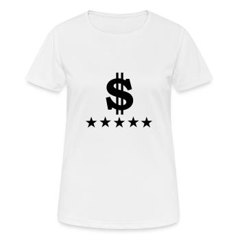 dollar - T-shirt respirant Femme - blanc - Devant - AI Model Female 172 dark (172cm)
