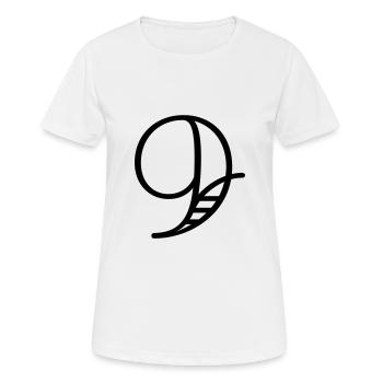 Neun - Zahl - Frauen T-Shirt atmungsaktiv - Weiß - Vorne - AI Model Female 172 dark (172cm)