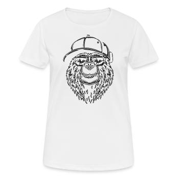 Grizzly Hipster Bär - Frauen T-Shirt atmungsaktiv - Weiß - Vorne - AI Model Female 172 dark (172cm)