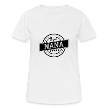 Super nana - T-shirt respirant Femme - blanc - Devant - AI Model Female 172 dark (172cm)