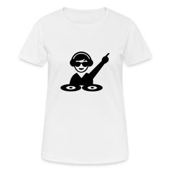 DJ - T-shirt respirant Femme - blanc - Devant - AI Model Female 172 dark (172cm)