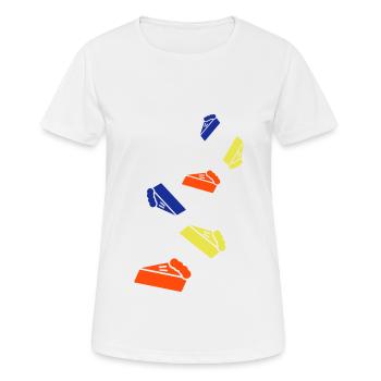 Icône du gâteau au fromage - T-shirt respirant Femme - blanc - Devant - AI Model Female 172 dark (172cm)