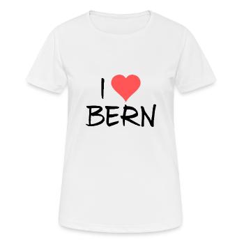 Bern - Frauen T-Shirt atmungsaktiv - Weiß - Vorne - AI Model Female 172 dark (172cm)