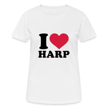 Harfe - Frauen T-Shirt atmungsaktiv - Weiß - Vorne - AI Model Female 172 dark (172cm)