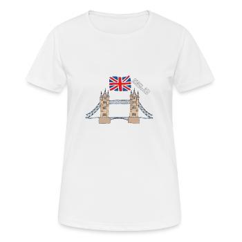 England London Großbritannien Tower Bridge Big Ben - Frauen T-Shirt atmungsaktiv - Weiß - Vorne - AI Model Female 172 dark (172cm)