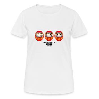 Daruma - Glücksbringer - Frauen T-Shirt atmungsaktiv - Weiß - Vorne - AI Model Female 172 dark (172cm)