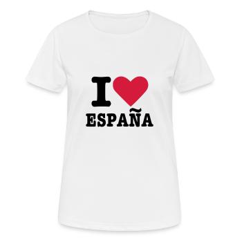 Espagne - T-shirt respirant Femme - blanc - Devant - AI Model Female 172 dark (172cm)