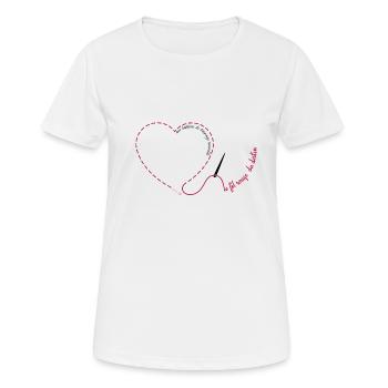 fil rouge - T-shirt respirant Femme - blanc - Devant - AI Model Female 172 dark (172cm)