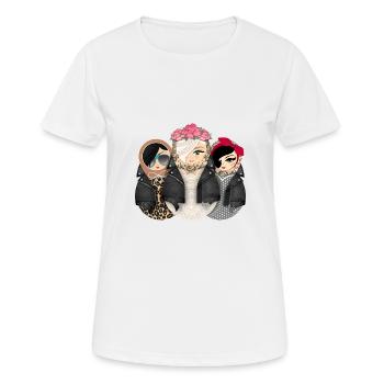 Matryoshka Trio: Sweta Rosa Jayne - Women's Breathable T-Shirt - white - Front - AI Model Female 172 dark (172cm)
