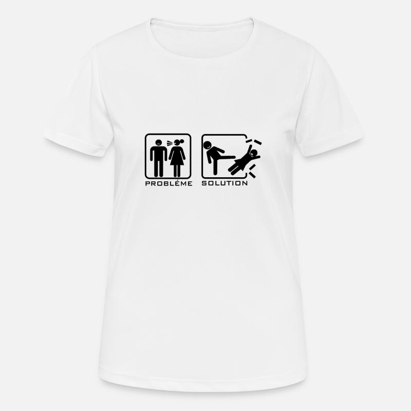 Problème, solution - T-shirt respirant Femme - blanc