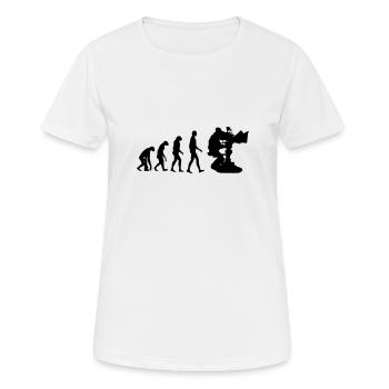 Cameraman / Camera / Video / Cadreur - T-shirt respirant Femme - blanc - Devant - AI Model Female 172 dark (172cm)