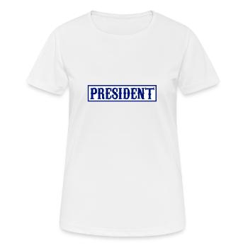 President Patch - Women's Breathable T-Shirt - white - Front - AI Model Female 172 dark (172cm)