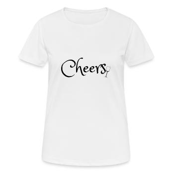 Cheers wine glass Clothing - Frauen T-Shirt atmungsaktiv - Weiß - Vorne - AI Model Female 172 dark (172cm)