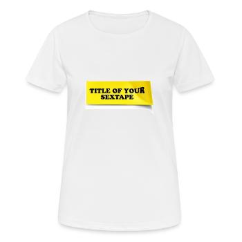 Titre de votre design post-it de sextape - T-shirt respirant Femme - blanc - Devant - AI Model Female 172 dark (172cm)
