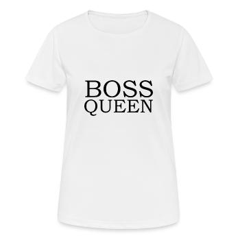 Boss Queen Gift Lady - T-shirt respirant Femme - blanc - Devant - AI Model Female 172 dark (172cm)