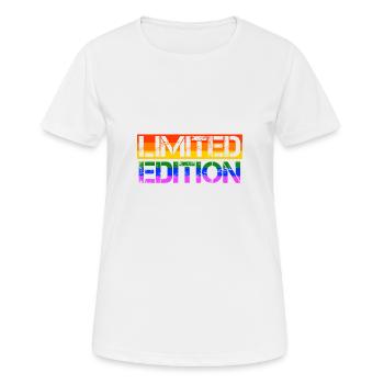 LGBT Limited edition Gay Pride CSD Regenbogen - Frauen T-Shirt atmungsaktiv - Weiß - Vorne - AI Model Female 172 dark (172cm)
