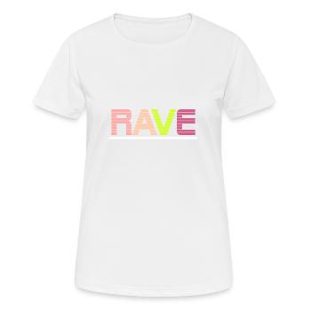 Rave - Frauen T-Shirt atmungsaktiv - Weiß - Vorne - AI Model Female 172 dark (172cm)