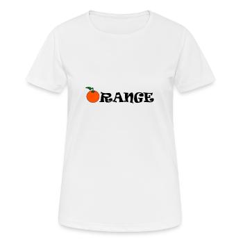 Orange - T-shirt respirant Femme - blanc - Devant - AI Model Female 172 dark (172cm)