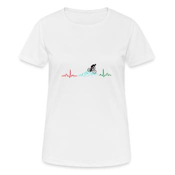 VTT - T-shirt respirant Femme - blanc - Devant - AI Model Female 172 dark (172cm)