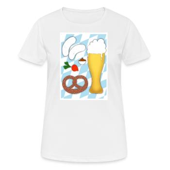 Sausage Breakfast - Women's Breathable T-Shirt - white - Front - AI Model Female 172 dark (172cm)