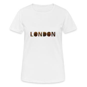 London - Frauen T-Shirt atmungsaktiv - Weiß - Vorne - AI Model Female 172 dark (172cm)