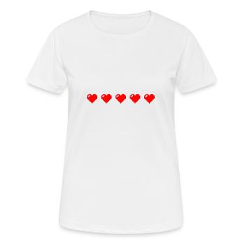 Fünf Herzen Fünf Herzen Fünf Herzen Fünf Herzen Cinco Corazones Rot Rot - Frauen T-Shirt atmungsaktiv - Weiß - Vorne - AI Model Female 172 dark (172cm)