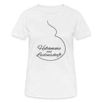 Hebamme aus Leidenschaft - Frauen T-Shirt atmungsaktiv - Weiß - Vorne - AI Model Female 172 dark (172cm)