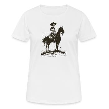 Skull Cowboy - Women's Breathable T-Shirt - white - Front - AI Model Female 172 dark (172cm)