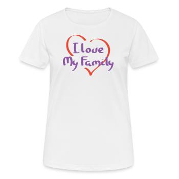 Ich liebe meine Sprüche Wiedersehen Verwandte sarkastisch - Frauen T-Shirt atmungsaktiv - Weiß - Vorne - AI Model Female 172 dark (172cm)