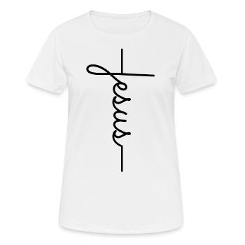 JESUS CHEMISE - T-shirt respirant Femme - blanc - Devant - AI Model Female 172 dark (172cm)