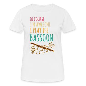 Woodwind instrument and bassoon wind instrument - Women's Breathable T-Shirt - white - Front - AI Model Female 172 dark (172cm)