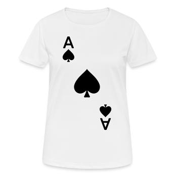 Playing card ace of spades - Women's Breathable T-Shirt - white - Front - AI Model Female 172 dark (172cm)