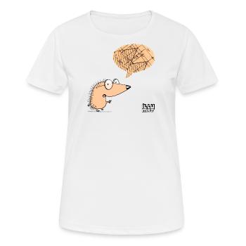 kleiner Klugscheißer - Frauen T-Shirt atmungsaktiv - Weiß - Vorne - AI Model Female 172 dark (172cm)