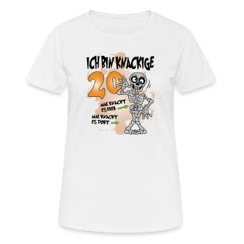Geburtstag 20 Knackige Jahre Skelett Knochen - Frauen T-Shirt atmungsaktiv - Weiß - Vorne - AI Model Female 172 dark (172cm)