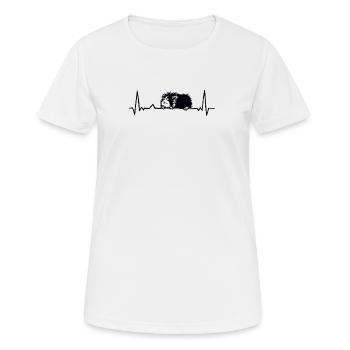 Heartbeat guinea pig - Women's Breathable T-Shirt - white - Front - AI Model Female 172 dark (172cm)