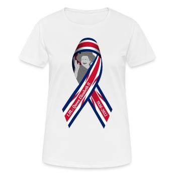 Union Jack Bow Reine Elizabeth II - T-shirt respirant Femme - blanc - Devant - AI Model Female 172 dark (172cm)
