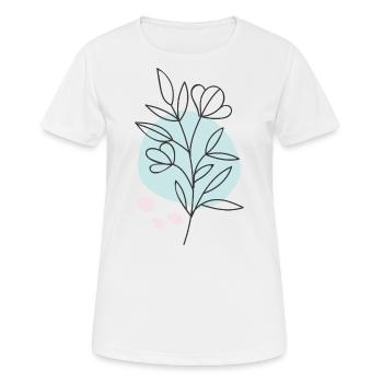 Hand Drawn Flower 4 - Women's Breathable T-Shirt - white - Front - AI Model Female 172 dark (172cm)