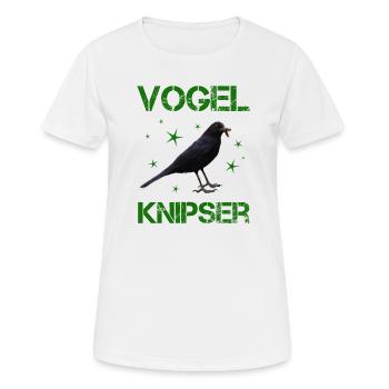 Vogelknipser Vogelfotograf Ornithologe - Frauen T-Shirt atmungsaktiv - Weiß - Vorne - AI Model Female 172 dark (172cm)