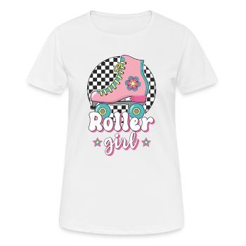 Roller Girl Rollschuh Rollschuhläuferin Geschenk - Frauen T-Shirt atmungsaktiv - Weiß - Vorne - AI Model Female 172 dark (172cm)