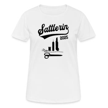 Sattlerin 2025 Beruf Sattler Sattlerei Azubi - Frauen T-Shirt atmungsaktiv - Weiß - Vorne - AI Model Female 172 dark (172cm)