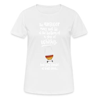Whisky Design Verre de Whisky - T-shirt respirant Femme - blanc - Devant - AI Model Female 172 dark (172cm)